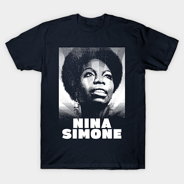 Nina Simone(American singer-songwriter and pianist) T-Shirt by Parody Merch